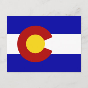 Cartão Postal bandeira do Colorado