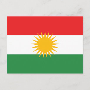 Cartão Postal Bandeira do Curdistão