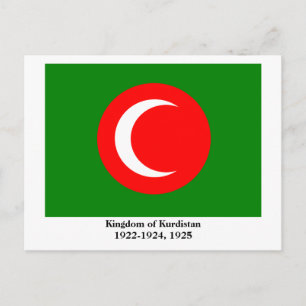 Cartão Postal Bandeira do Curdistão (1922-1924, 1925)