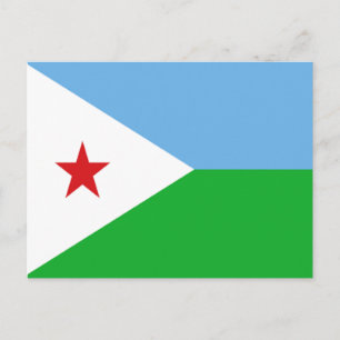 Cartão Postal Bandeira do Djibuti