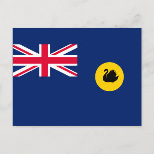 Cartão Postal Bandeira do Estado da Austrália Ocidental