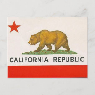 Cartão Postal Bandeira do Estado da Califórnia