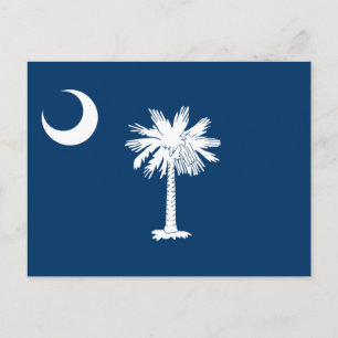 Cartão Postal Bandeira do estado da Carolina do Sul