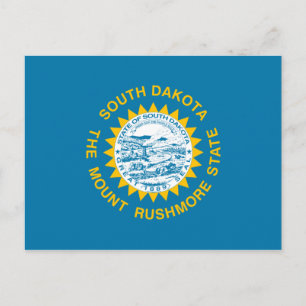 Cartão Postal Bandeira do Estado da Dakota do Sul