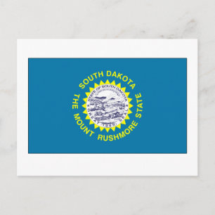 Cartão Postal Bandeira do Estado da Dakota do Sul