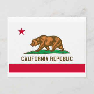 Cartão Postal Bandeira do estado da república de Califórnia