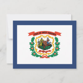 Cartão Postal Bandeira do Estado da Virgínia Ocidental Montanhês