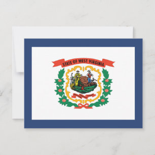 Cartão Postal Bandeira do Estado da Virgínia Ocidental Montanhês