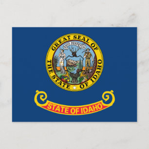 Cartão Postal Bandeira do Estado de Idaho