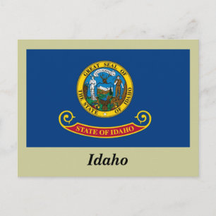 Cartão Postal Bandeira do Estado de Idaho