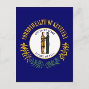 Cartão Postal Bandeira do estado de Kentucky