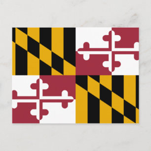 Cartão Postal Bandeira do Estado de Maryland