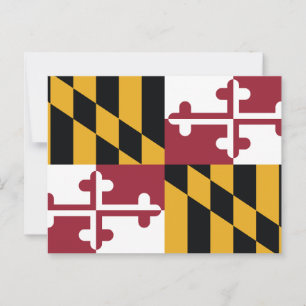 Cartão Postal Bandeira do Estado de Maryland Cruz de Calvert