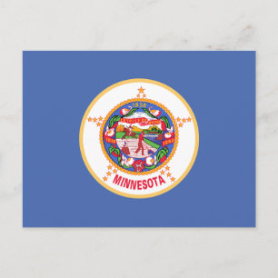 Cartão Postal Bandeira do Estado de Minnesota