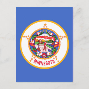 Cartão Postal Bandeira do Estado de Minnesota