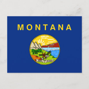 Cartão Postal Bandeira do Estado de Montana