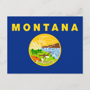 Cartão Postal Bandeira do Estado de Montana