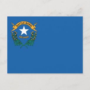 Cartão Postal Bandeira do Estado de Nevada, EUA