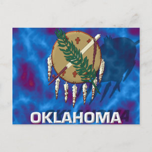 Cartão Postal Bandeira do Estado de Oklahoma