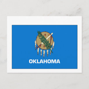 Cartão Postal Bandeira do Estado de Oklahoma