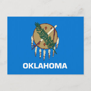 Cartão Postal Bandeira do Estado de Oklahoma