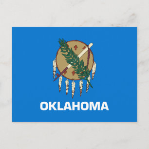 Cartão Postal Bandeira do Estado de Oklahoma