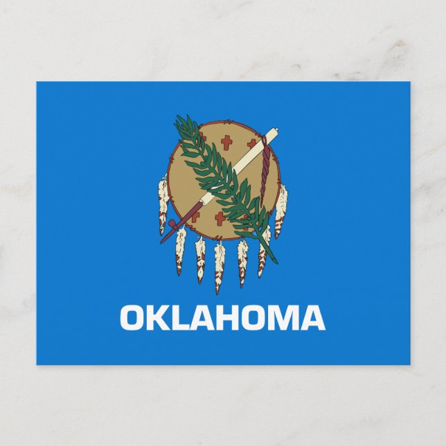 Cartão Postal Bandeira do Estado de Oklahoma (Frente)