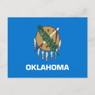 Cartão Postal Bandeira do Estado de Oklahoma