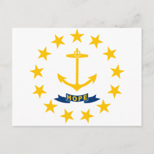 Cartão Postal Bandeira do Estado de Rhode Island