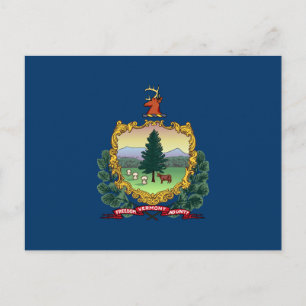 Cartão Postal Bandeira do Estado de Vermont