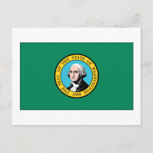 Cartão Postal Bandeira do Estado de Washington