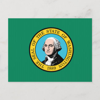 Cartão Postal Bandeira do Estado de Washington