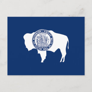 Cartão Postal Bandeira do estado de Wyoming