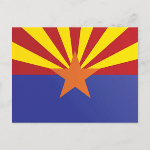 Cartão Postal Bandeira do Estado do Arizona, EUA