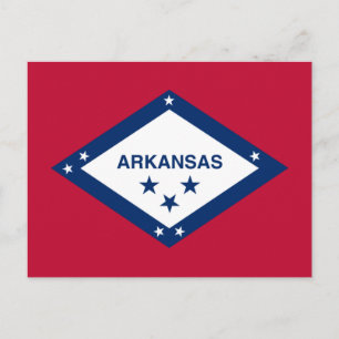 Cartão Postal Bandeira do Estado do Arkansas
