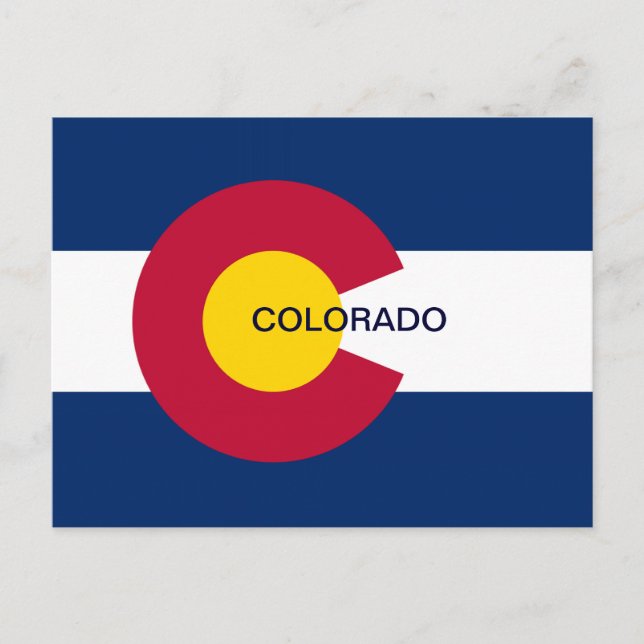 Cartão Postal Bandeira do Estado do Colorado (Frente)