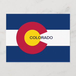 Cartão Postal Bandeira do Estado do Colorado