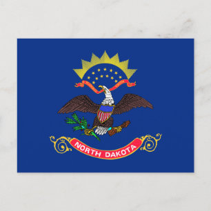 Cartão Postal Bandeira do Estado do Dakota do Norte