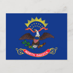Cartão Postal Bandeira do Estado do Dakota do Norte (Dacotan do 