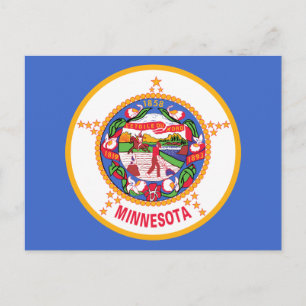 Cartão Postal Bandeira do Estado do Minnesota