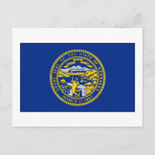 Cartão Postal Bandeira do Estado do Nebraska