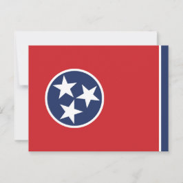 Cartão Postal Bandeira do Estado do Tennessee Três Estrelas Círc