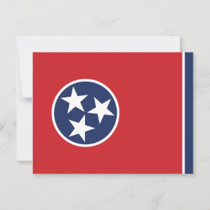 Cartão Postal Bandeira do Estado do Tennessee Três Estrelas Círc