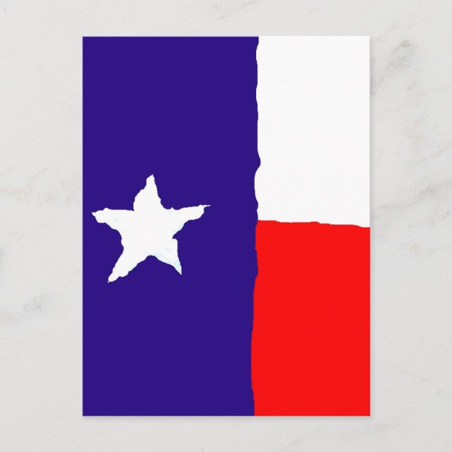 Cartão Postal Bandeira do Estado do Texas pop Art (Frente)
