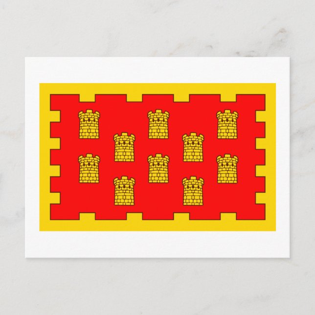 Cartão Postal Bandeira do Grande Manchester (Frente)