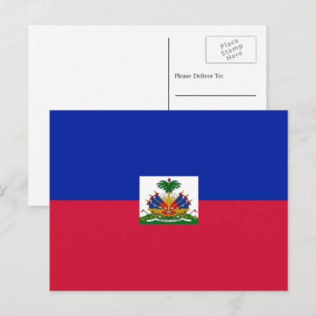 Cartão Postal Bandeira do Haiti, Bandeira do Haiti (Frente/Verso)