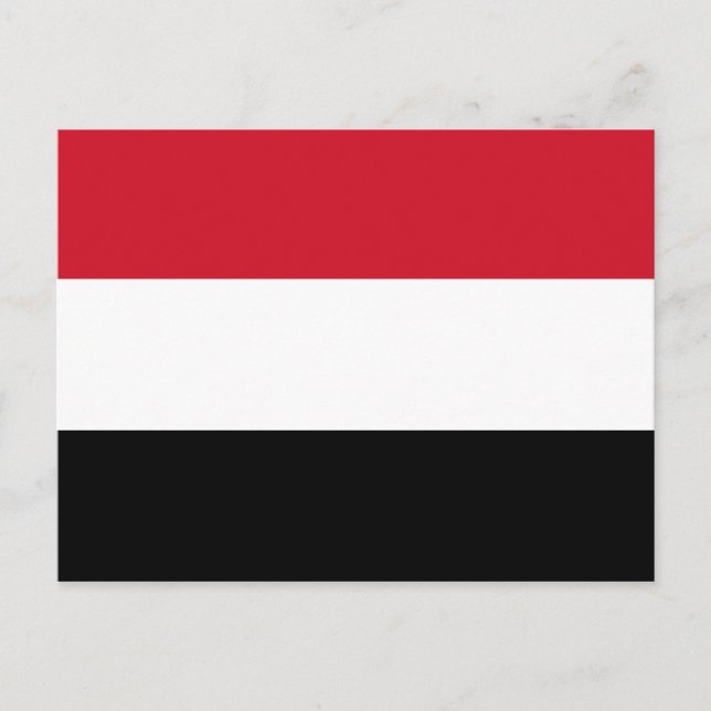 Cartão Postal Bandeira do Iémen (Frente)