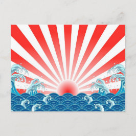 Cartão Postal Bandeira do Japão - NIPPON