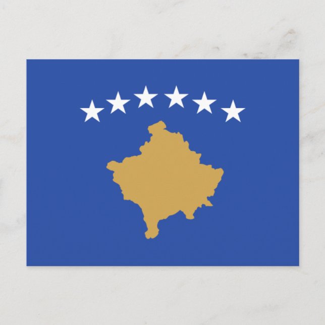 Cartão Postal Bandeira do Kosovo (Frente)