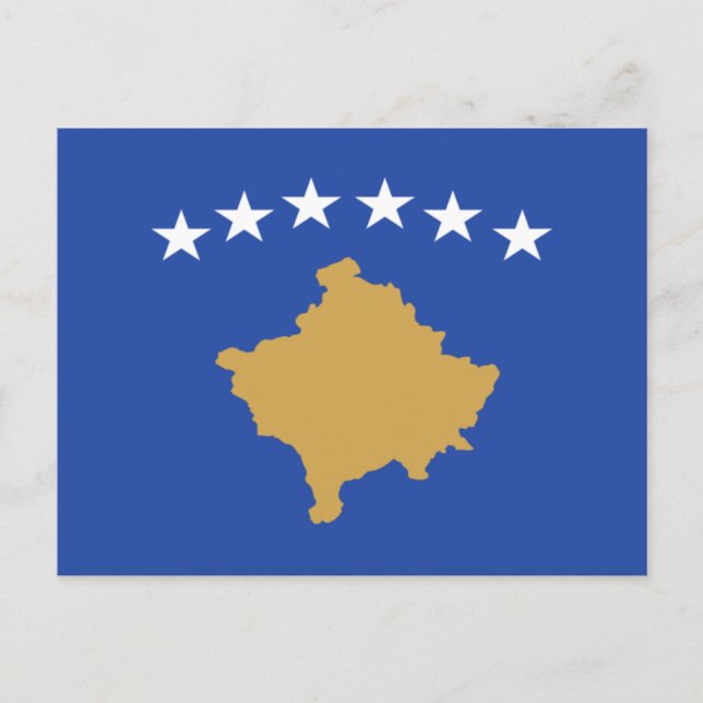 Cartão Postal Bandeira do kosovo (Frente)